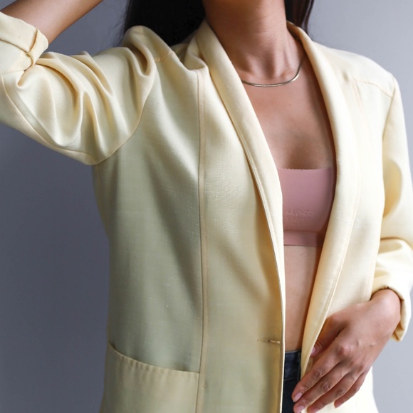Vintage Yellow Blazer (made in Canada) - Picture 1 of 4